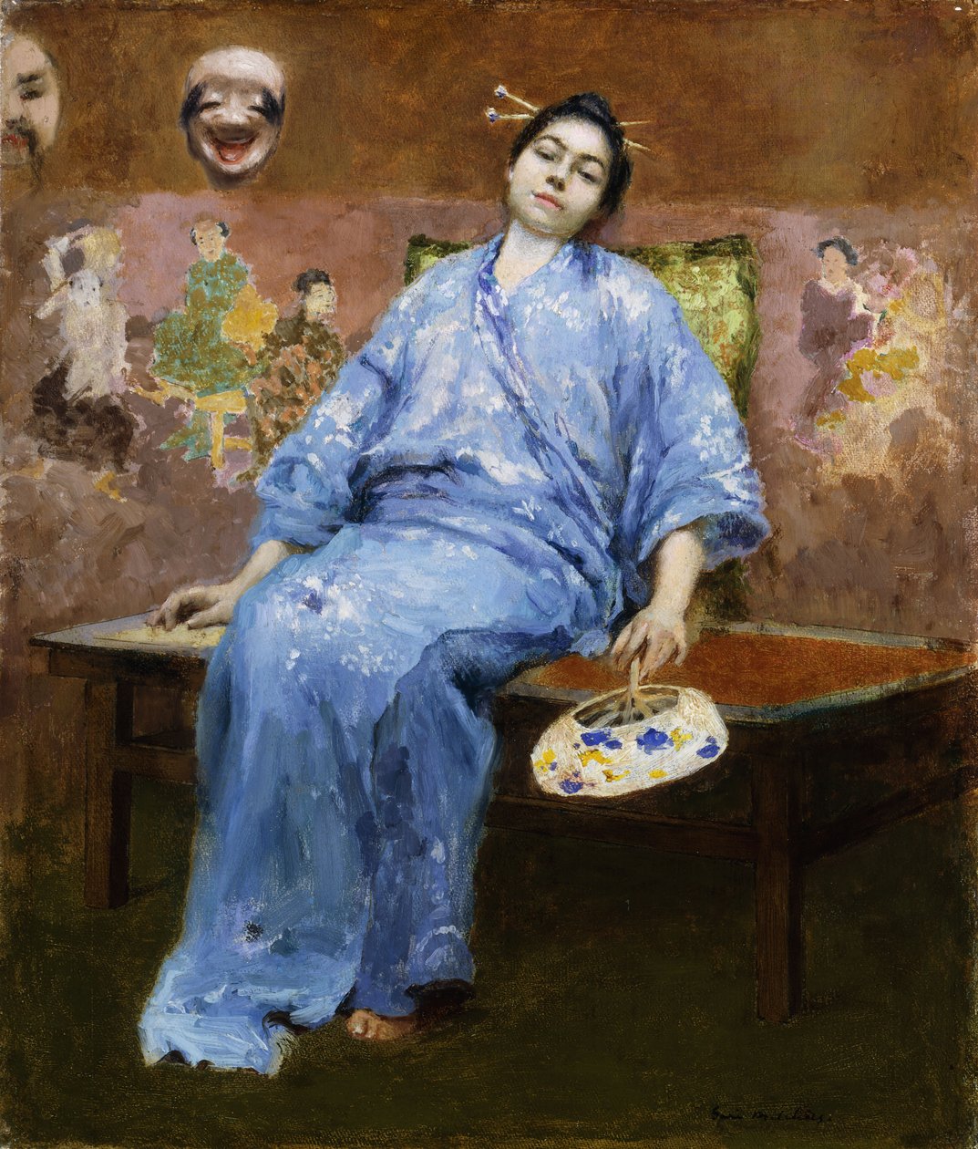 Dinlenmede Geyşa by Julius Gari Melchers
