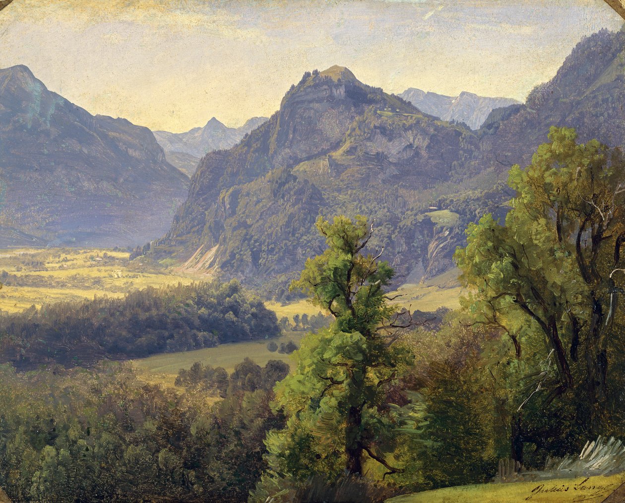 Brannenburg yakınlarındaki Inn Vadisi by Julius Lange