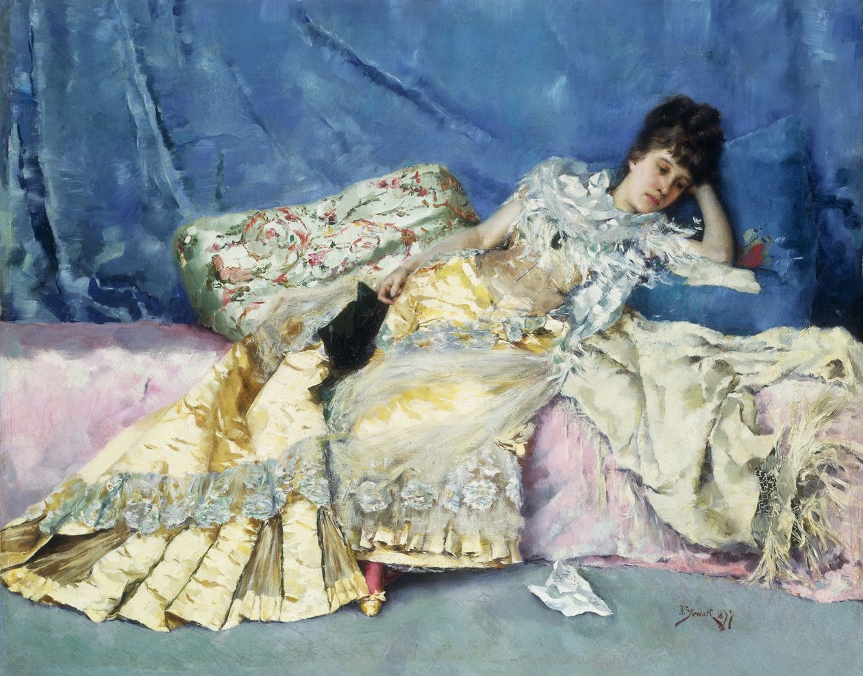 Divandaki Hanım, 1877 by Julius Leblanc Stewart