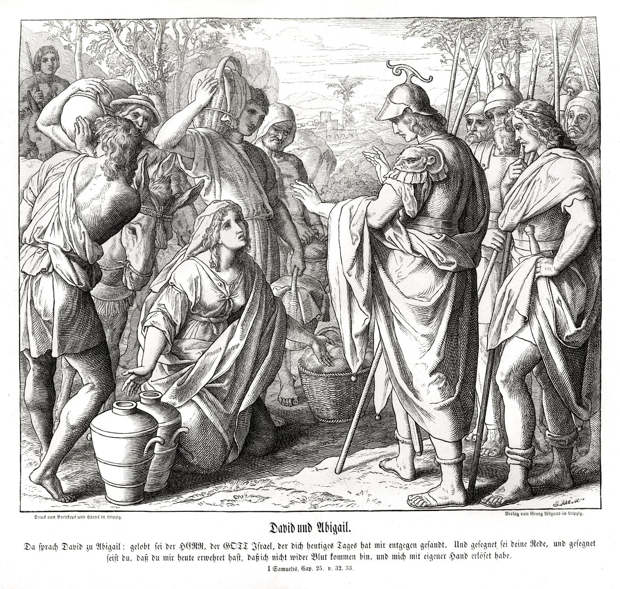 David ve Abigail by Julius Schnorr von Carolsfeld