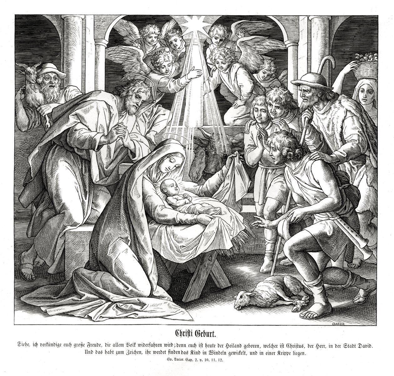 Doğuş, Luka İncili by Julius Schnorr von Carolsfeld