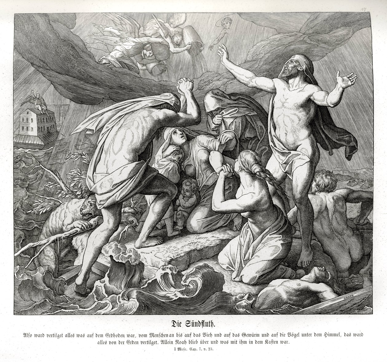 Tufan, Yaratılış by Julius Schnorr von Carolsfeld