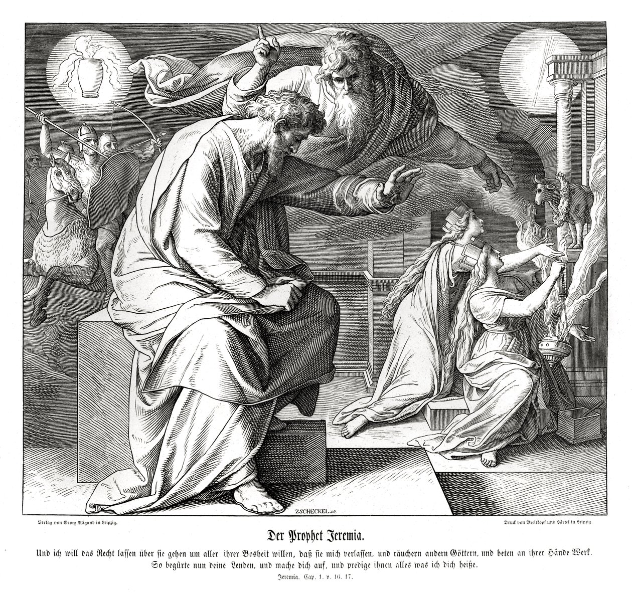Peygamber Yeremya by Julius Schnorr von Carolsfeld