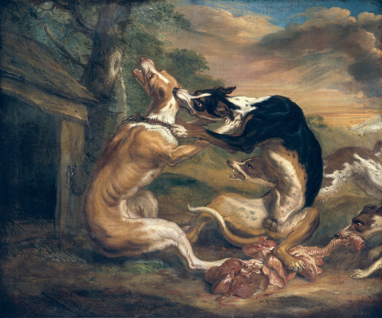 Köpek Dövüşü, 1678 by Juriaen Jacobsz