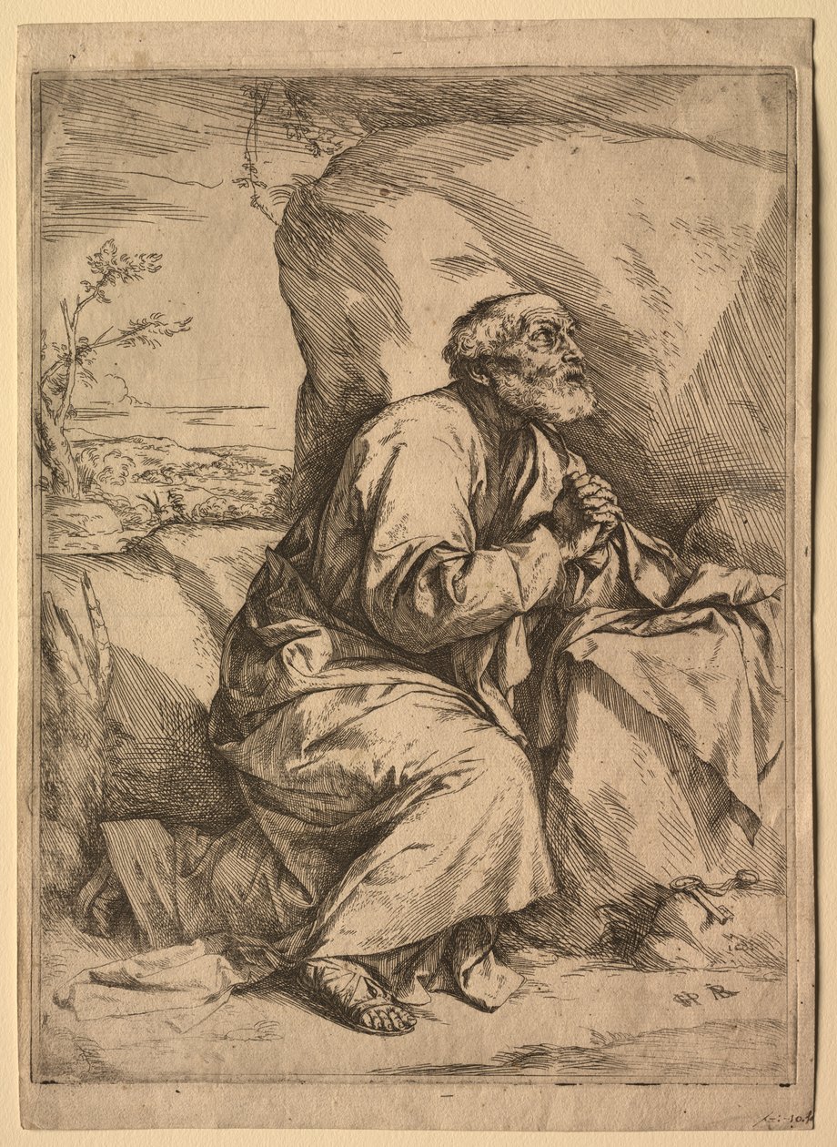 Tövbekar Aziz Peter. by Jusepe de Ribera
