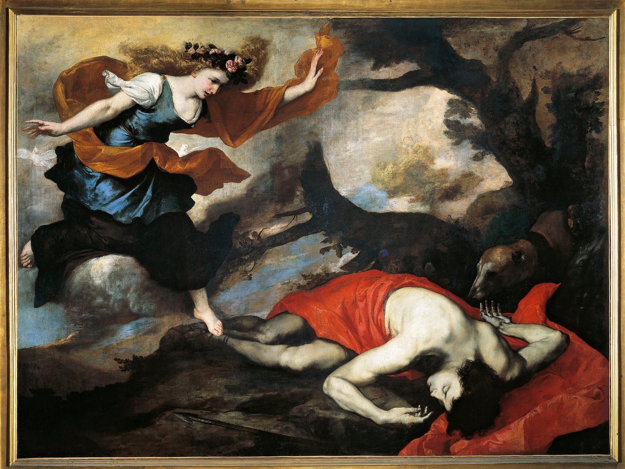 Venüs ve Adonis (tuval üzerine yağlı boya) by Jusepe de Ribera