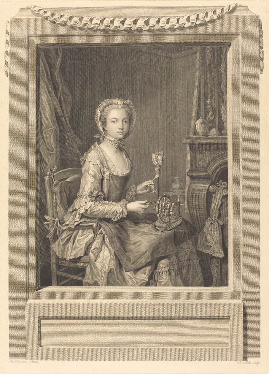 kız kardeşini özledim by Juste Chevillet after Jean Gaspard Heilmann