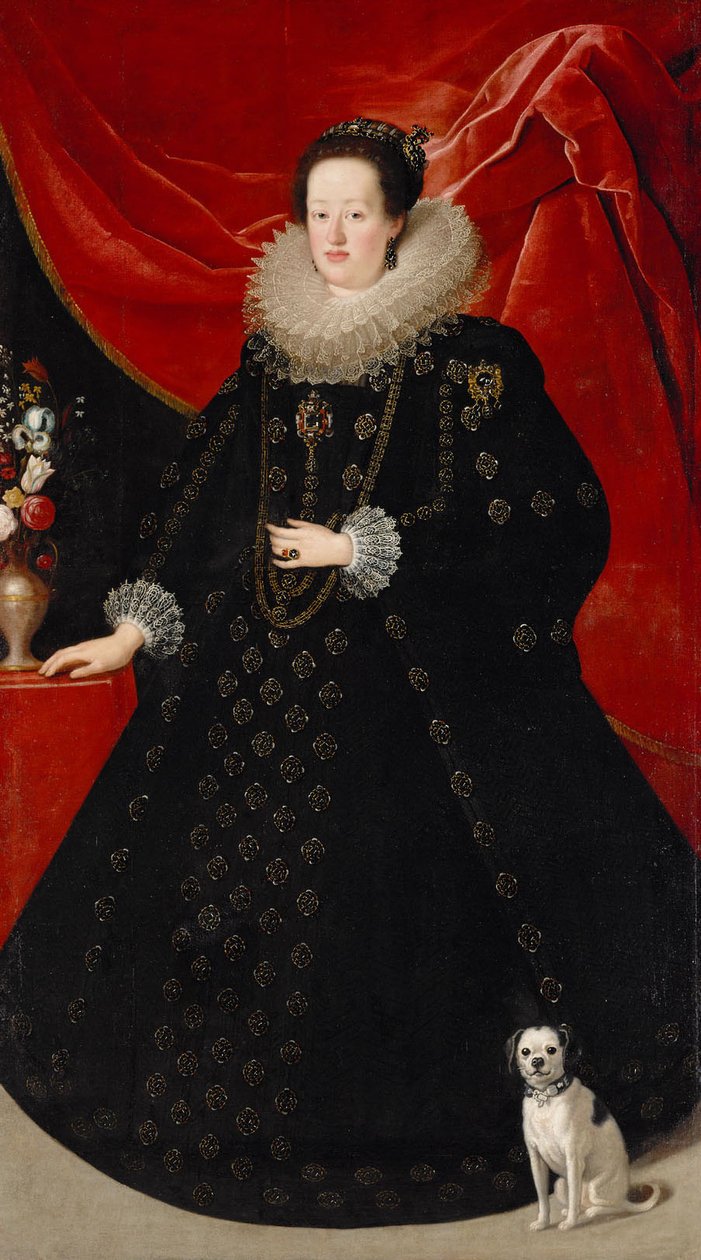 Eleonora Gonzaga (1598-1655), siyah elbiseli İmparatoriçe by Justus Sustermans