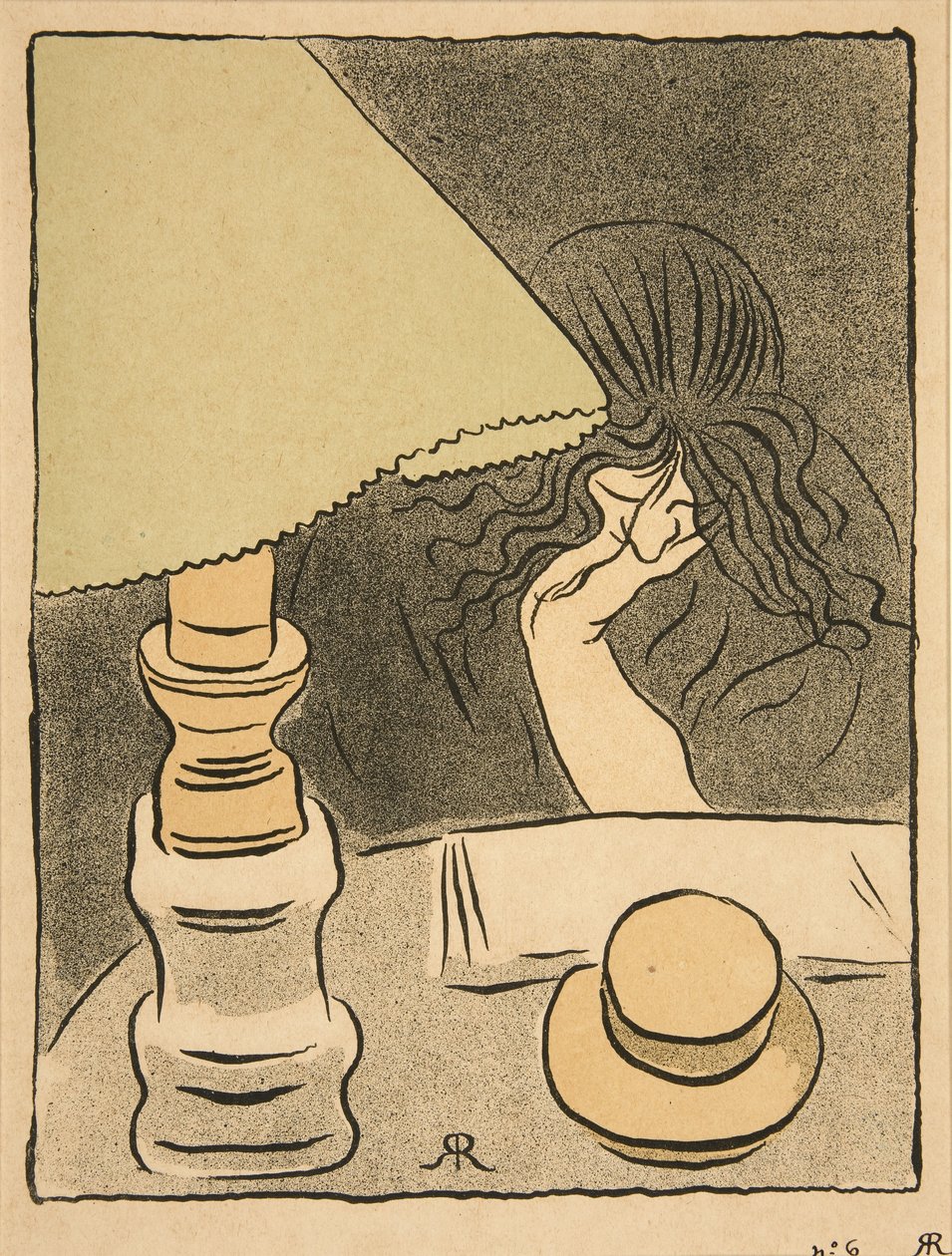 Kadın ve Lamba, pub. 1894 by József Rippl Rónai