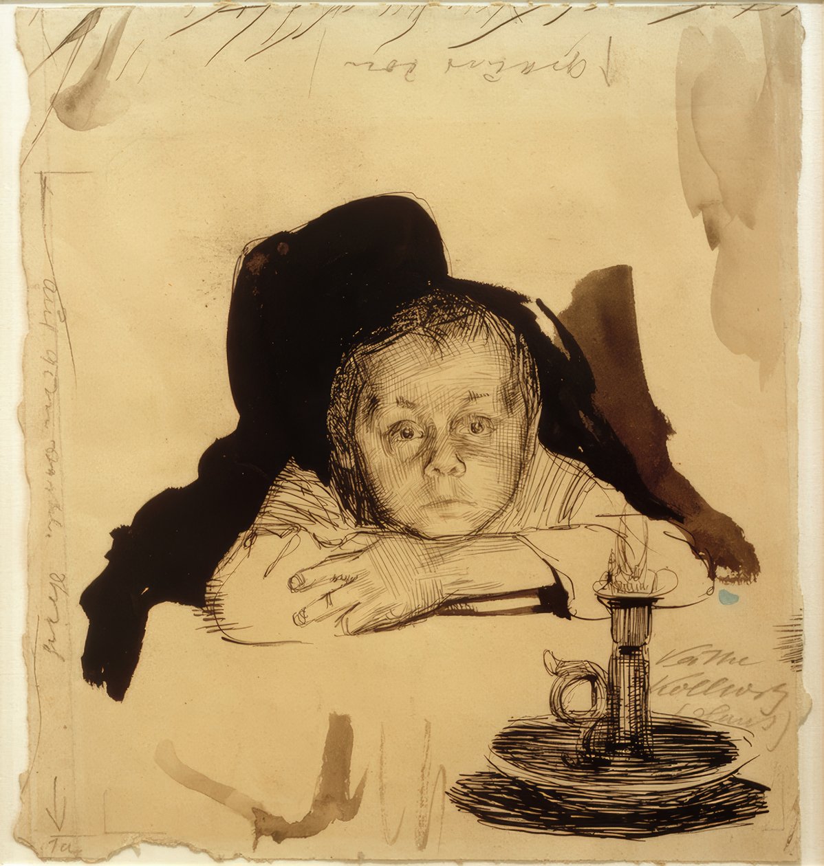 Bir mum ile Hans Kollwitz by Käthe Kollwitz