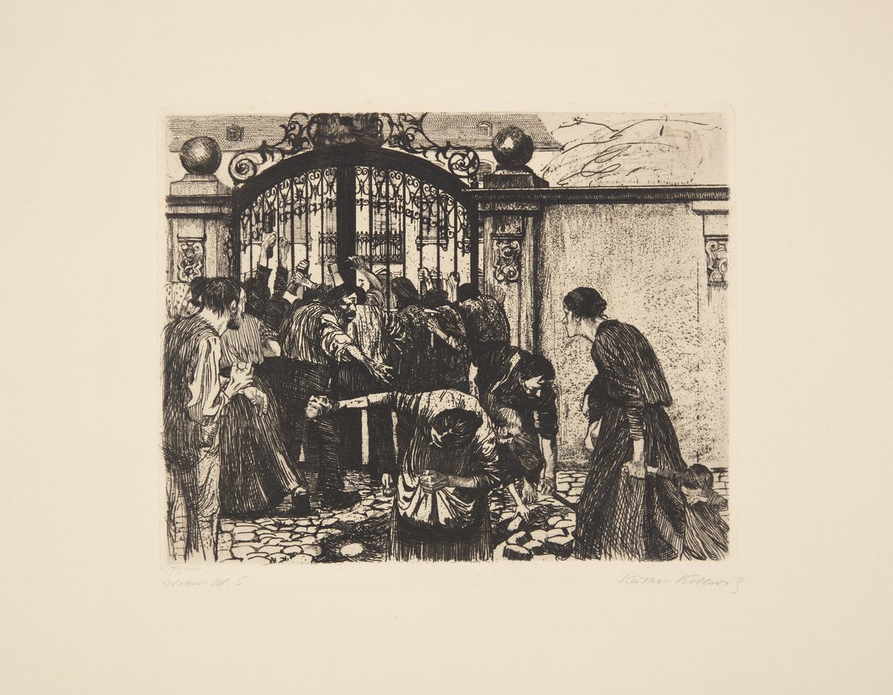 Bir dokumacı isyanı - fırtına by Käthe Kollwitz