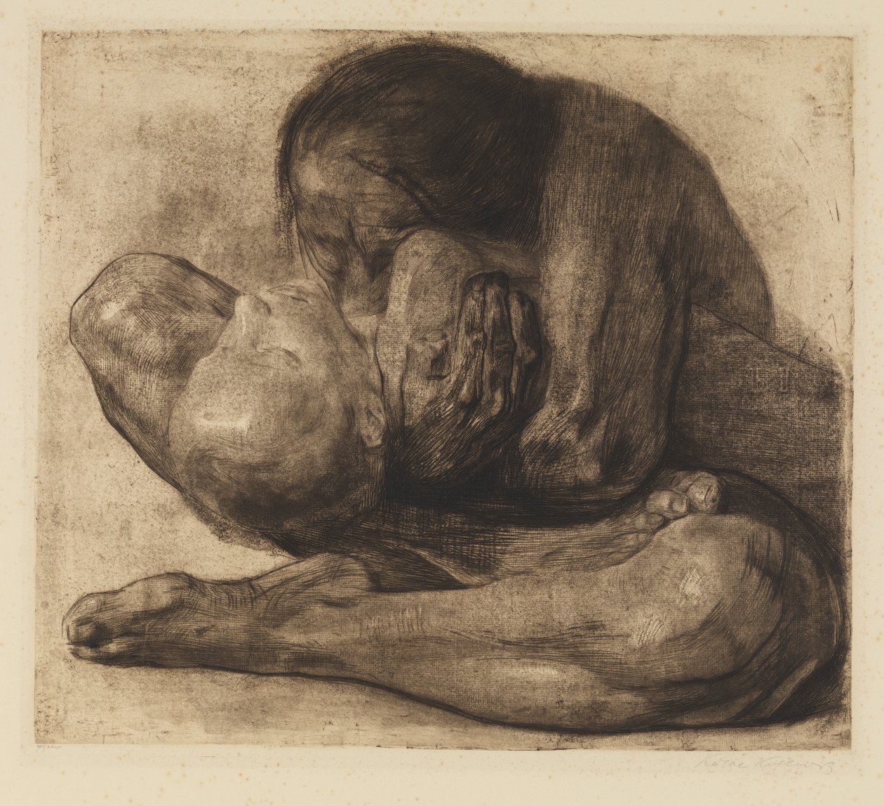 ölü çocuğu olan kadın by Käthe Kollwitz