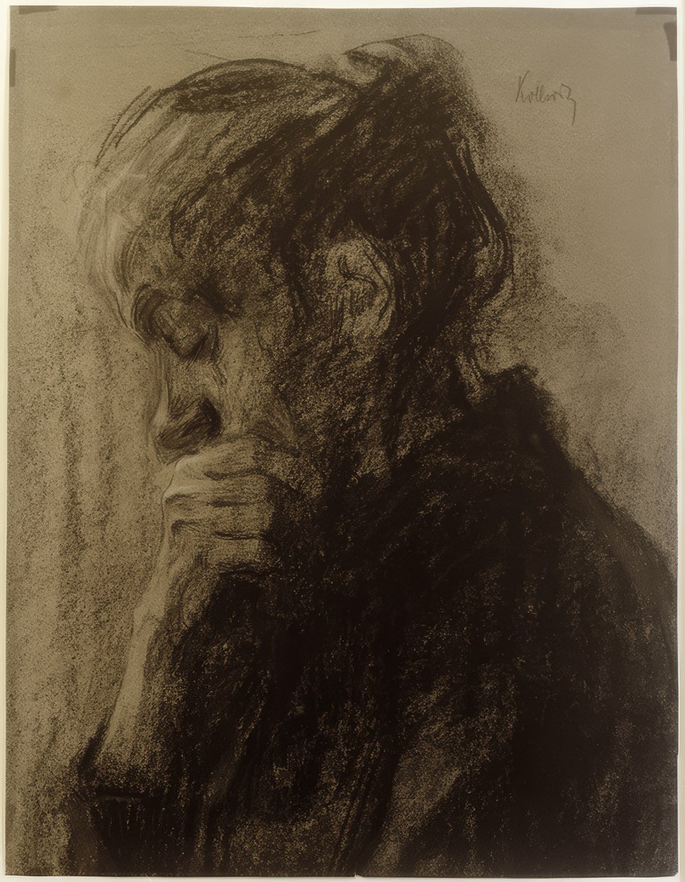 Profildeki kadının kafası by Käthe Kollwitz