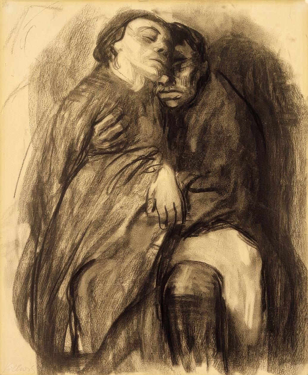 K. Kollwitz, aşıklar by Käthe Kollwitz