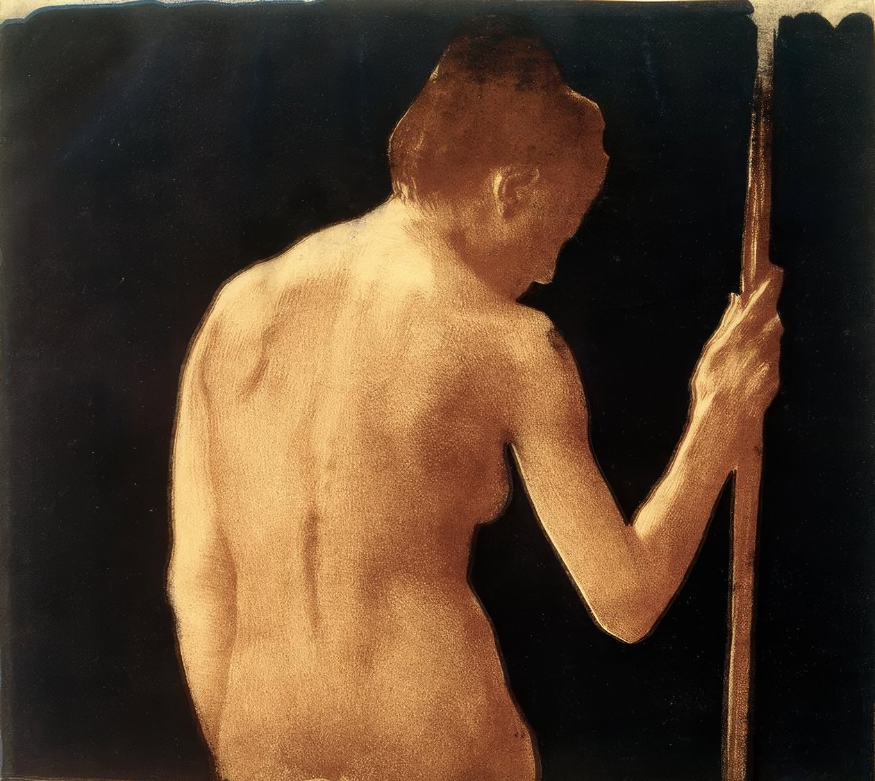 Käthe Kollwitz, Kadın Arka Yarı Çıplak 1901 by Käthe Kollwitz
