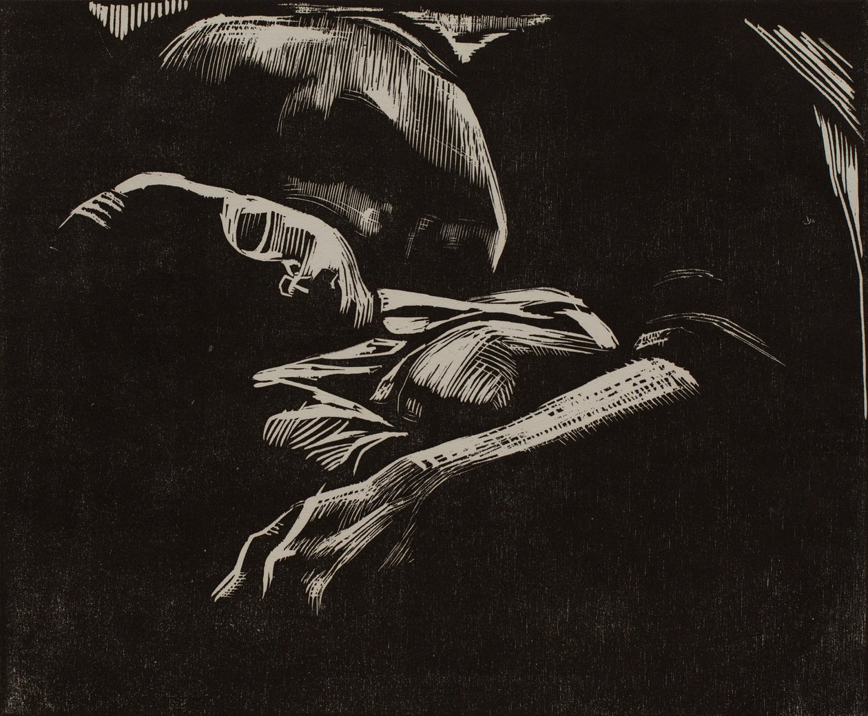 çocuklu uyuyan kadın by Käthe Kollwitz