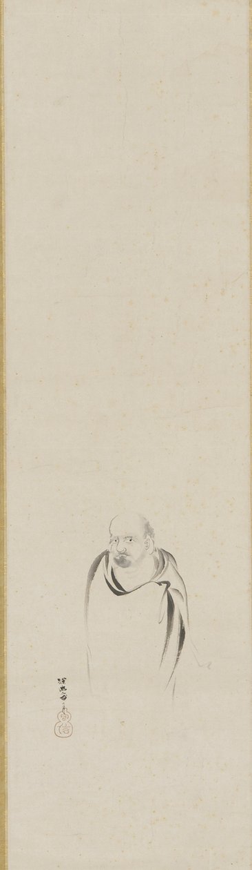 Bodhidharma, Edo dönemi (kağıt üzerine mürekkep) by Kanō Tan’yū