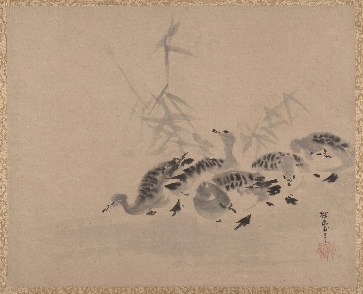 Ördekler ve Sazlar, ca. 1650. by Kanō Tan’yū