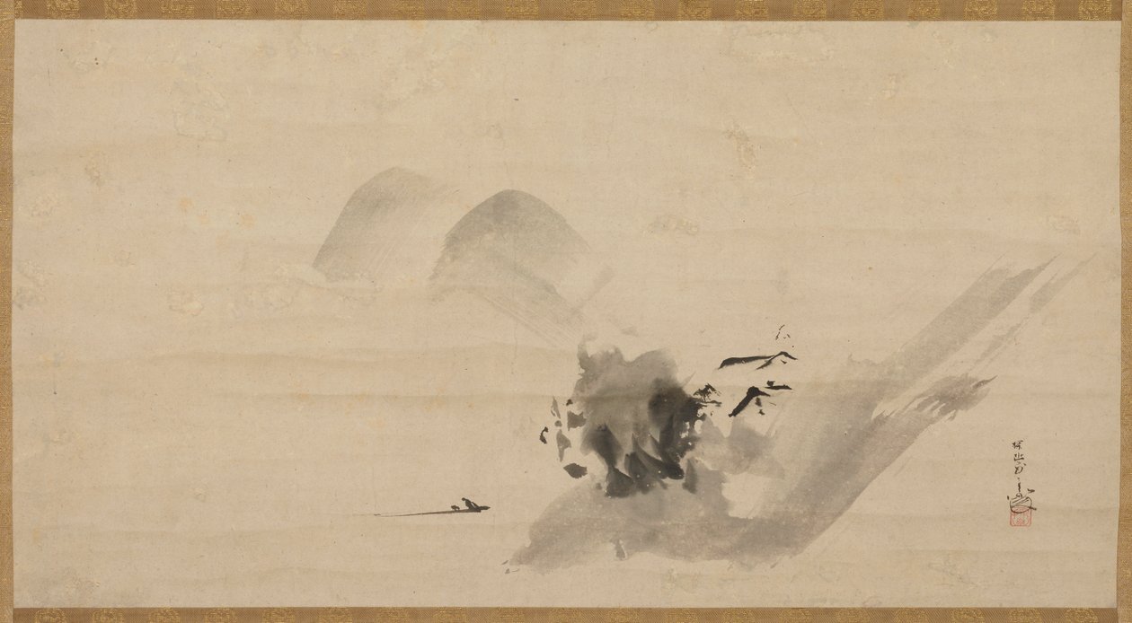 Peyzaj, Edo dönemi, 17. yüzyıl. by Kanō Tan’yū