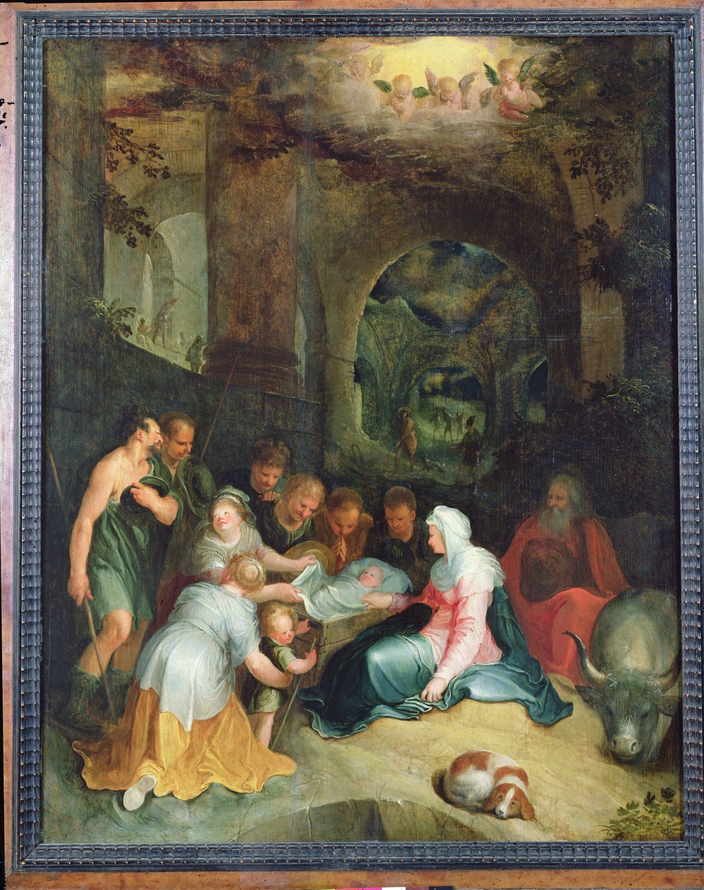 Çobanların Hayranlığı (petrol) by Karel van Mander III