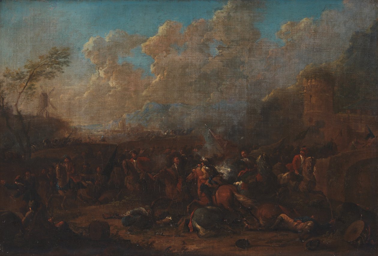 Bir Kalede Süvari Çatışması by Karel Breydel
