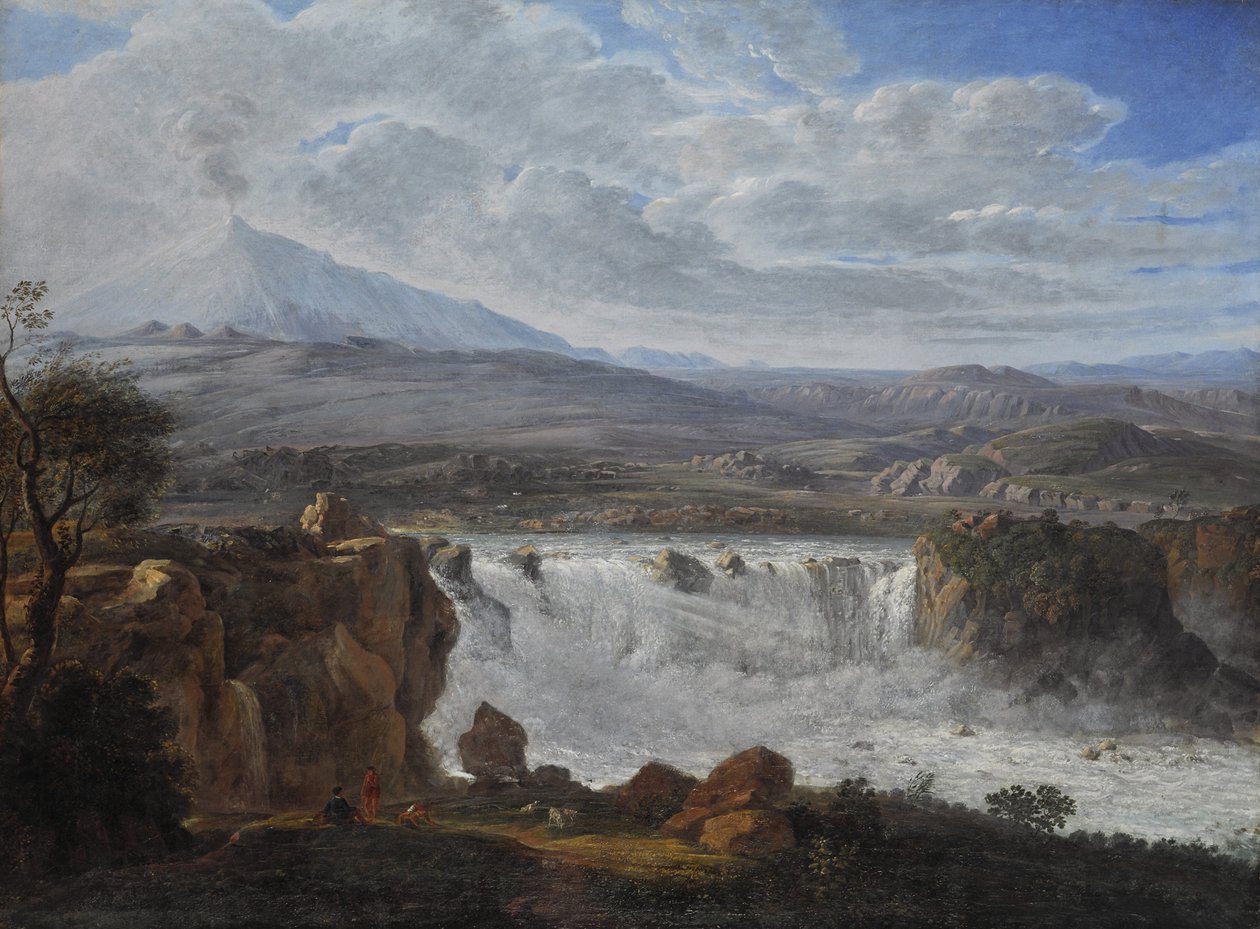 Aderno yakınlarındaki Caracci Şelalesi, Mt. etna by Karl Gothard Grass