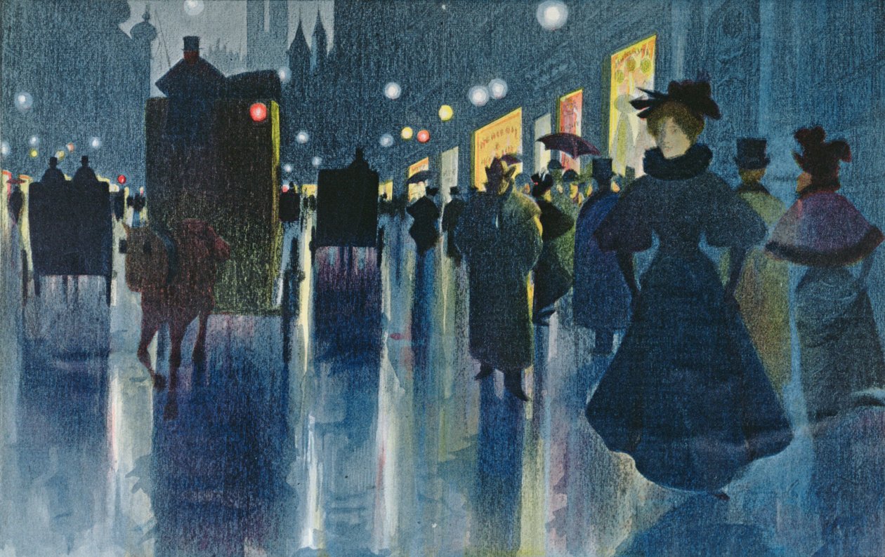 Münih Caddesi gece by Karl Vetter