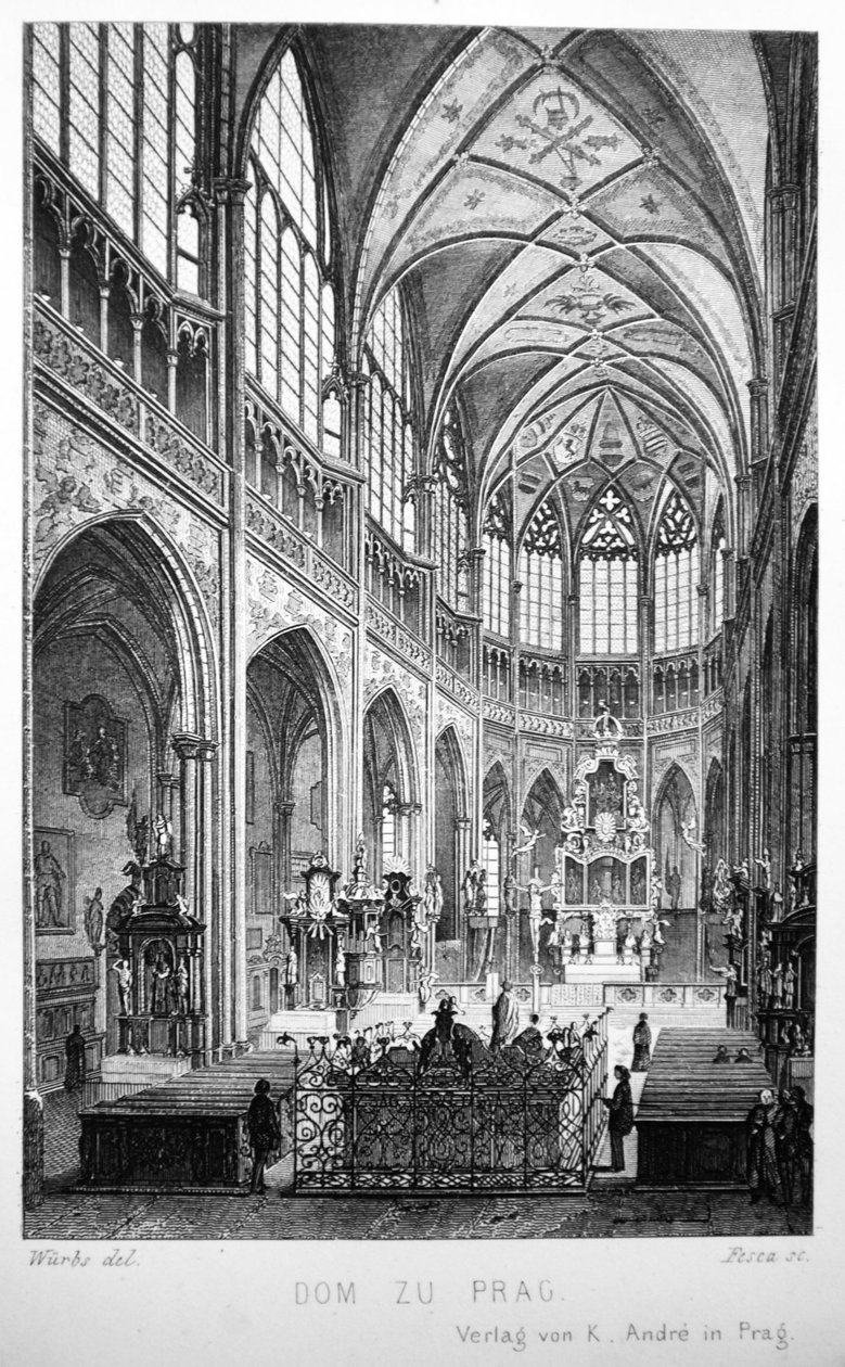 1858 tarihli Der Dom zu Prag kitabından, St. Hoş geldin by Karl Wurbs