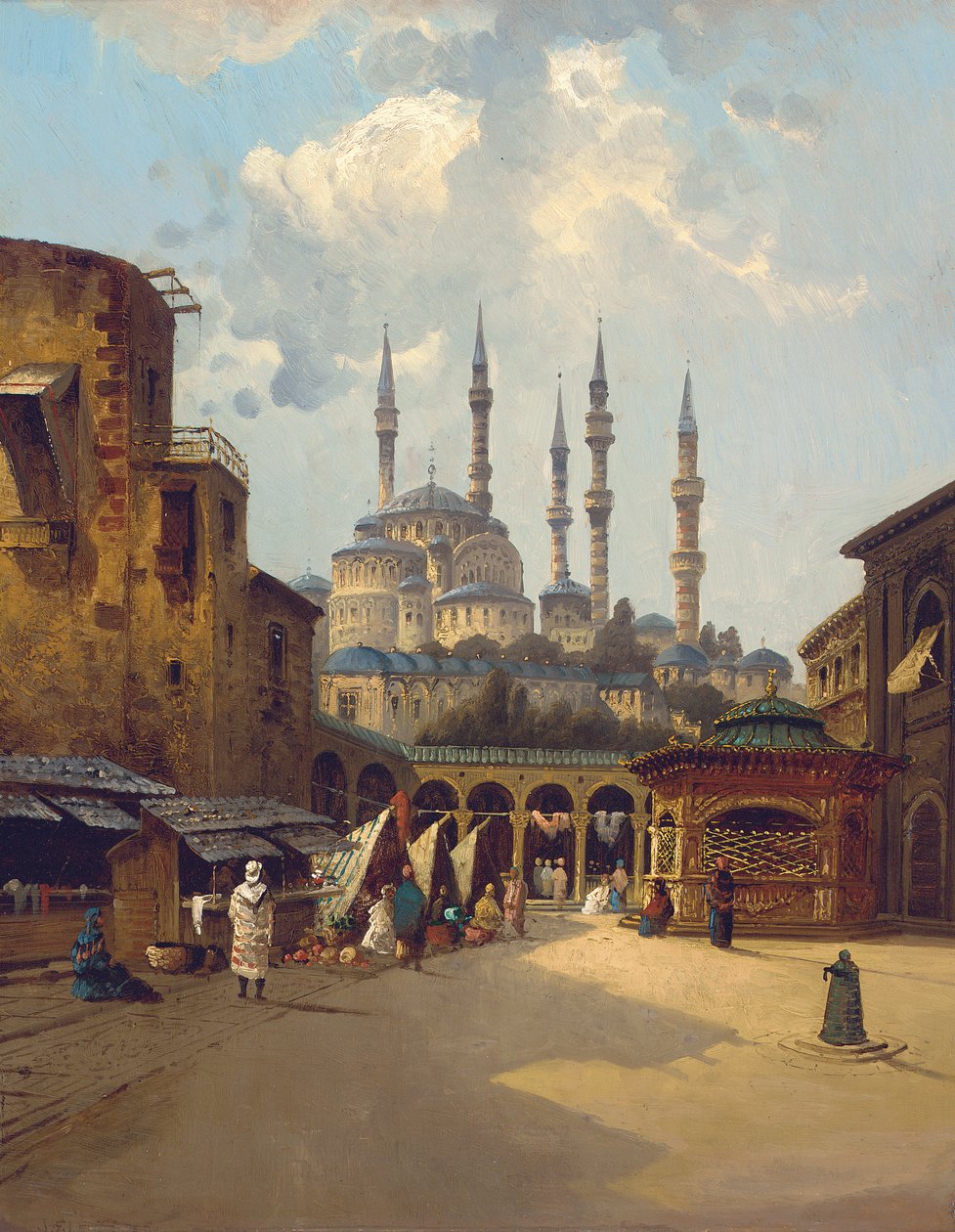 Beyrut, c.1890 (panelde yağlı boya) by Karl (attr. to) Kauffman