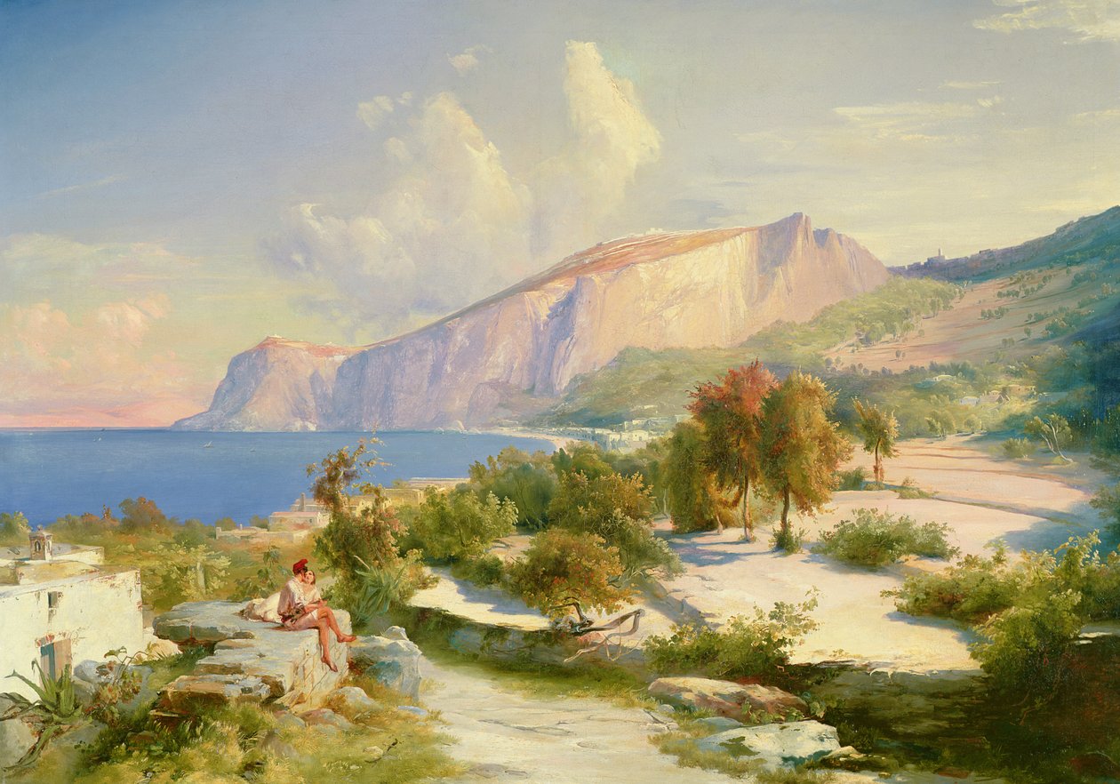Marina Grande, Capri, 1829 dolayları by Carl Blechen