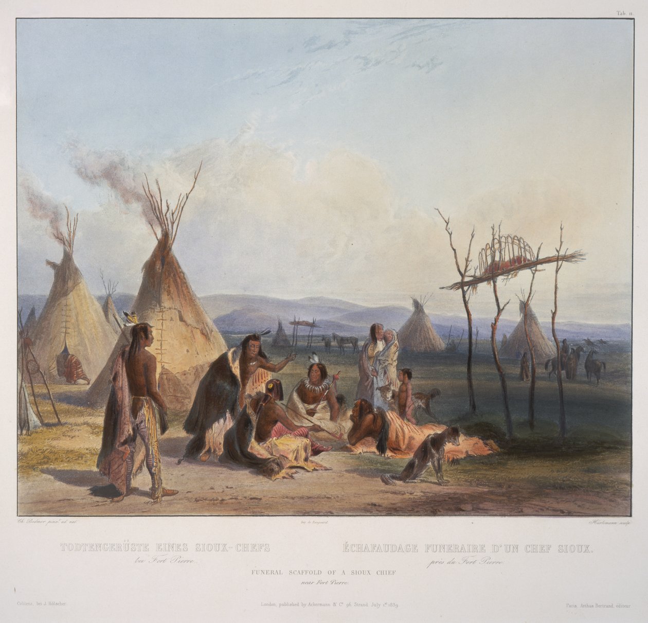 Cenaze İskelesi by Karl Bodmer