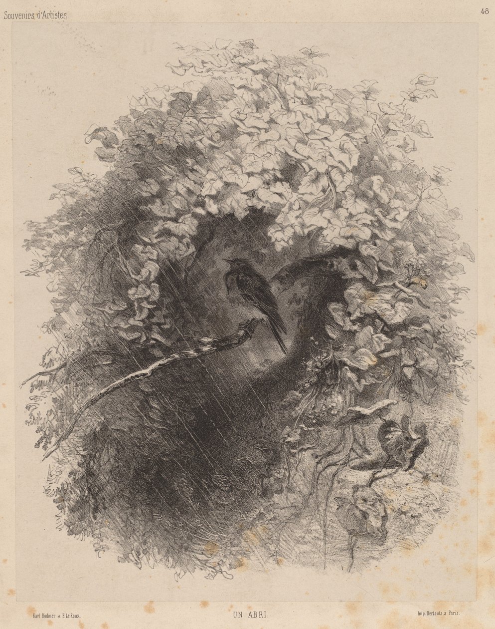Un Abri (Bir Barınak) by Karl Bodmer