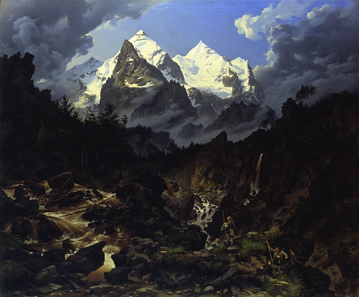 Wetterhorn, 1830. by Karl Eduard Biermann