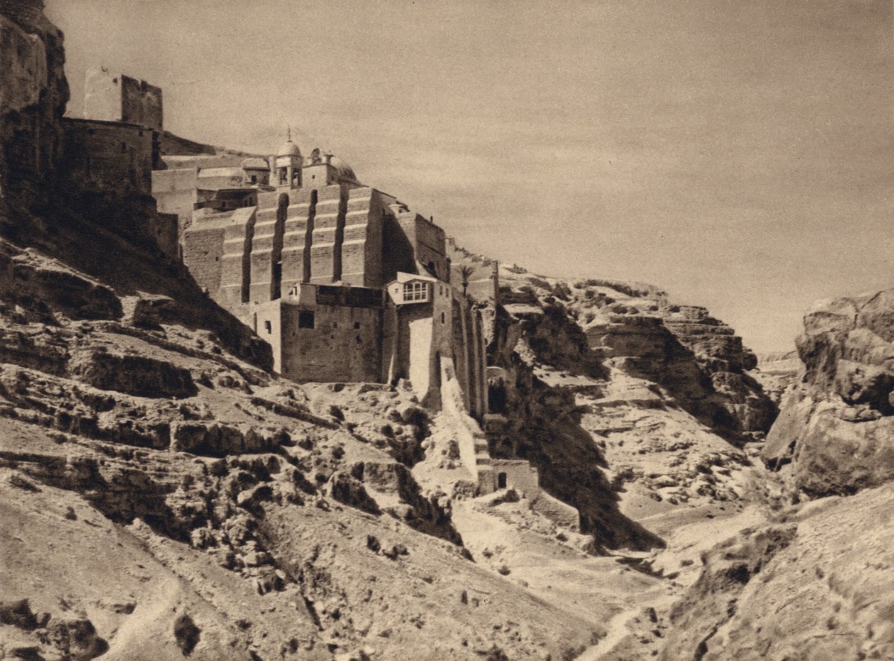 Mar Saba, Yunan Manastırı (s/b fotoğraf) by Karl Grober