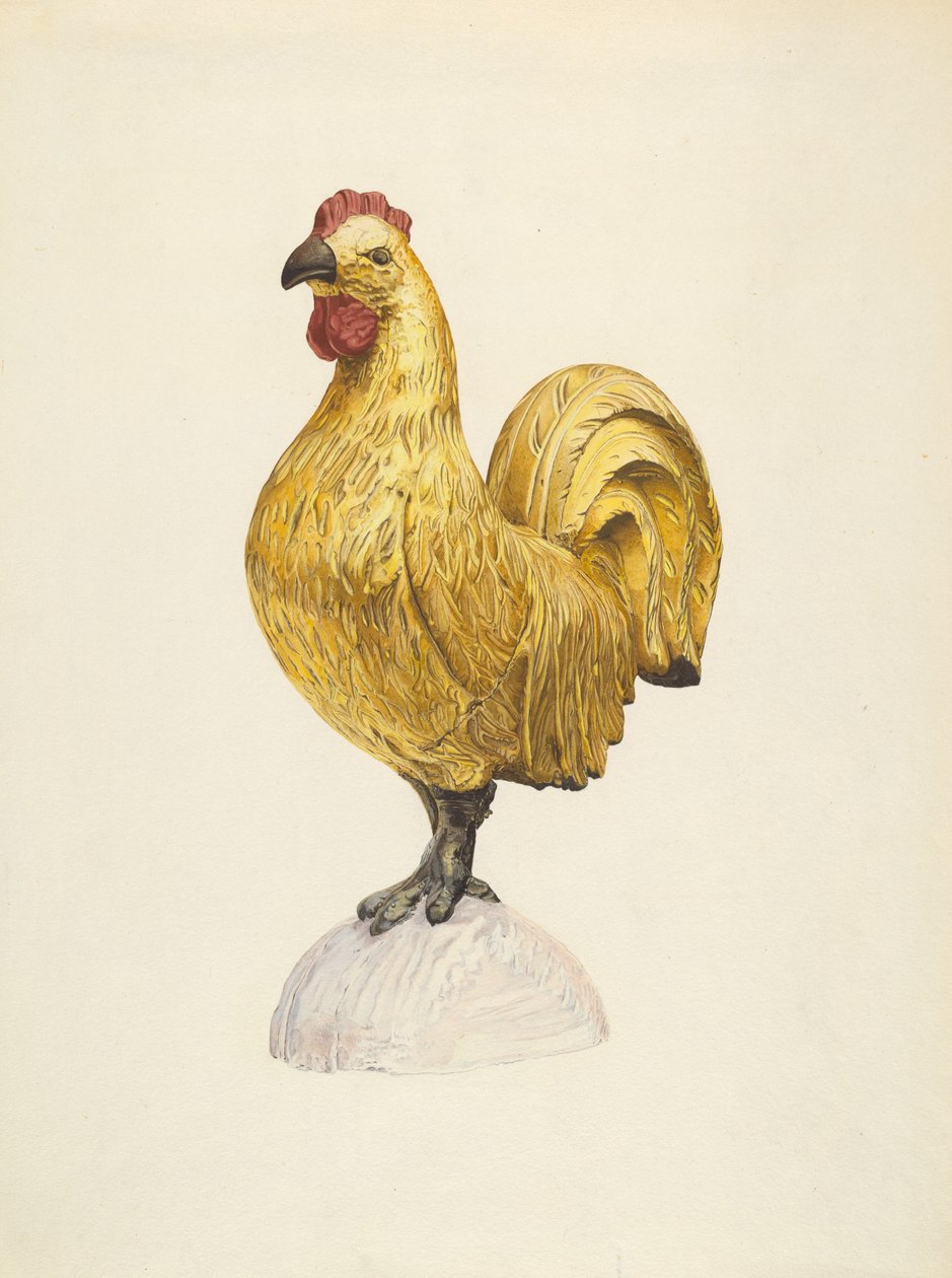 Yaldızlı Ahşap Horoz by Karl J. Hentz