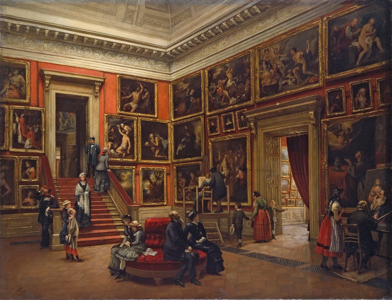 Dresden galerisinde, 1881. by Karl Louis Preusser