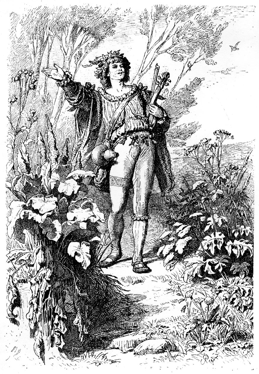 Minnesanger, c1880-1882. by Karl Theodor von Piloty