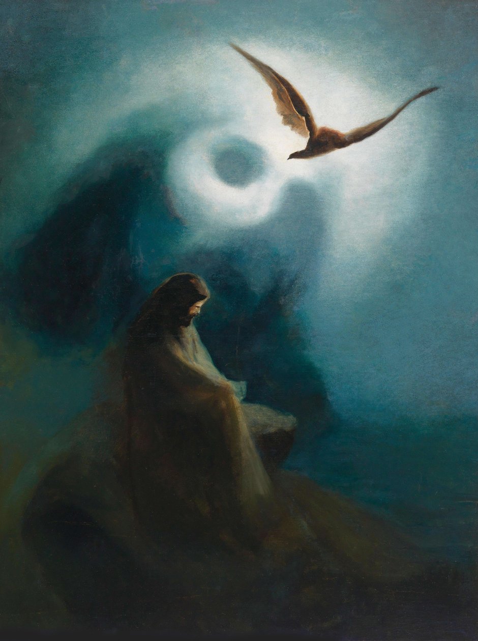 Şehit ve çarmıha gerilmiş, oğul Helios, 1895. by Karl Wilhelm Diefenbach