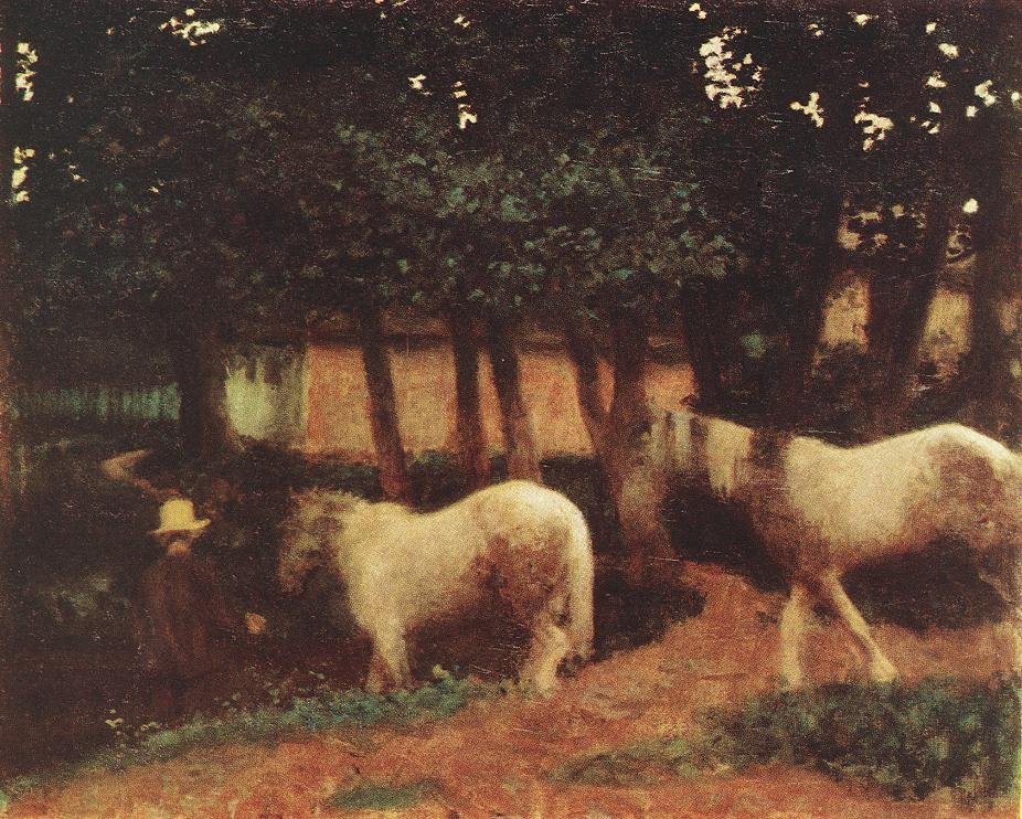 Atlarla Akşam Ruh Hali by Károly Ferenczy