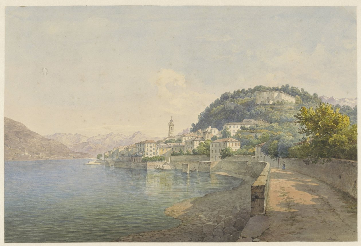 Como Gölü üzerinde Bellagio by Karoly Lajos Libay