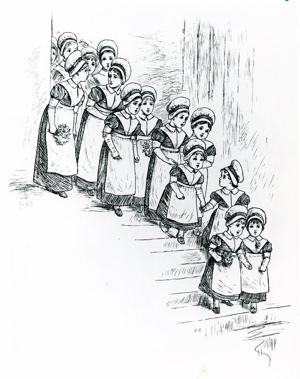 Hayırsever çocuklar, c.1880 (gravür) by Kate Greenaway