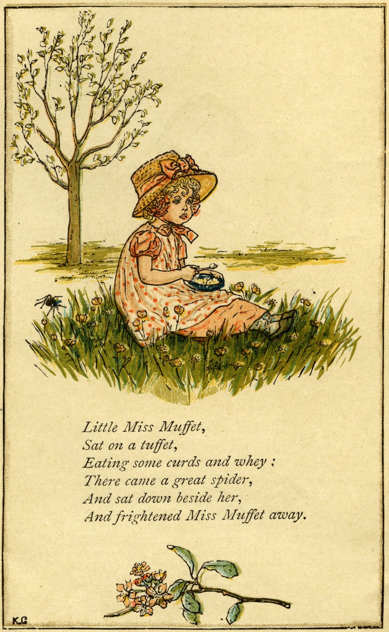 Küçük Bayan Muffet resimli by Kate Greenaway
