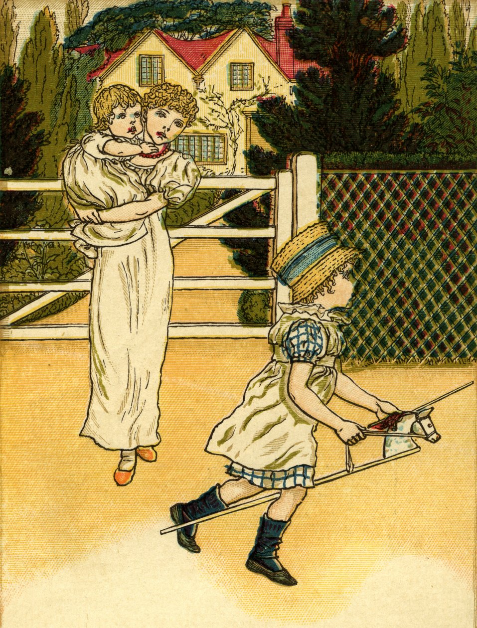 Resimli bir horoz ata binmek by Kate Greenaway