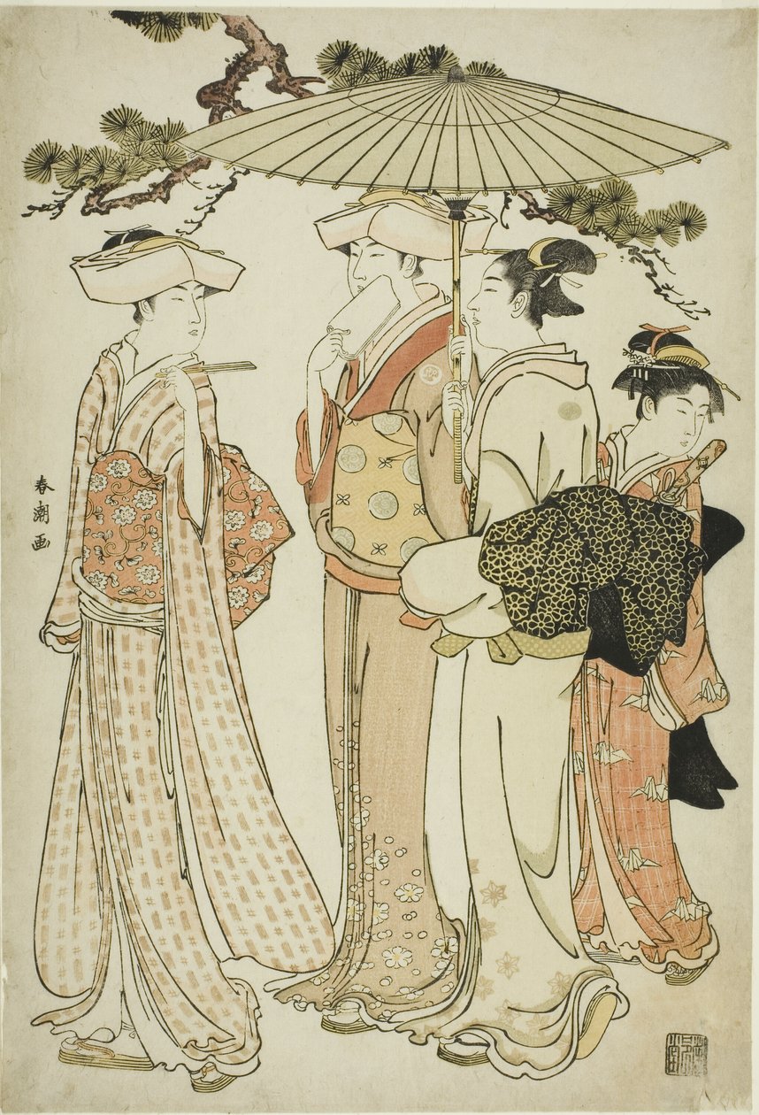 Yürüyüşe Çıkmak by Katsukawa Shuncho