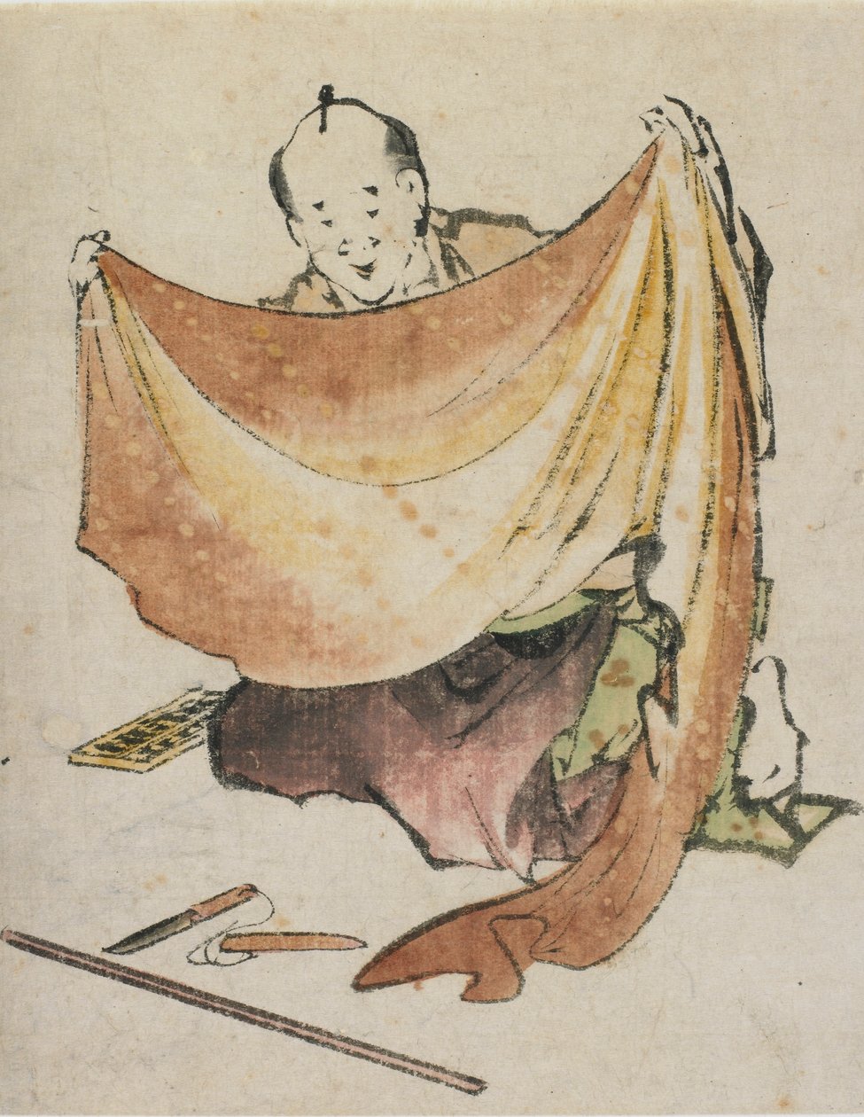 Bir Kumaş Tüccarı, 18. yüzyılın sonları ve 19. yüzyılın başlarında. by Katsushika Hokusai