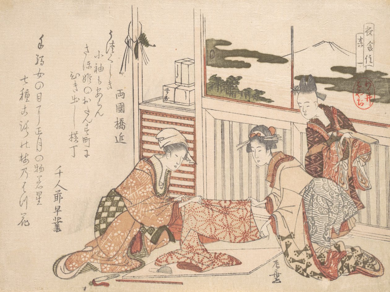 Kıyafet, 18. yüzyılın sonu ve 19. yüzyılın başı. by Katsushika Hokusai