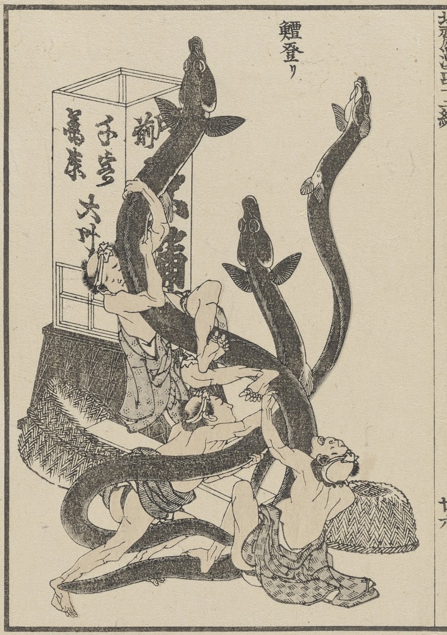 Büyük Yılanbalığı, c. 1840 (tahta baskı) by Katsushika Hokusai