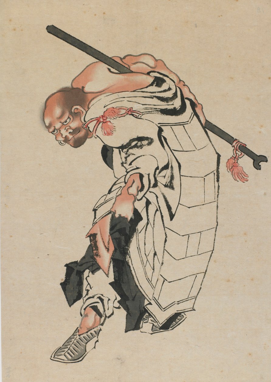 Budist figür, 18. yüzyılın sonu ve 19. yüzyılın başı. by Katsushika Hokusai