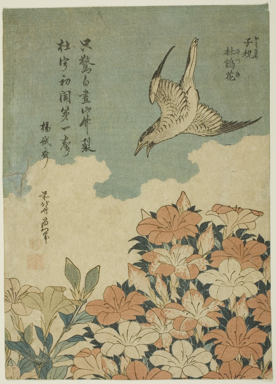 Koğuş c Barut planı d karakter s (Küçük guguk kuşu, Satsuki) by Katsushika Hokusai