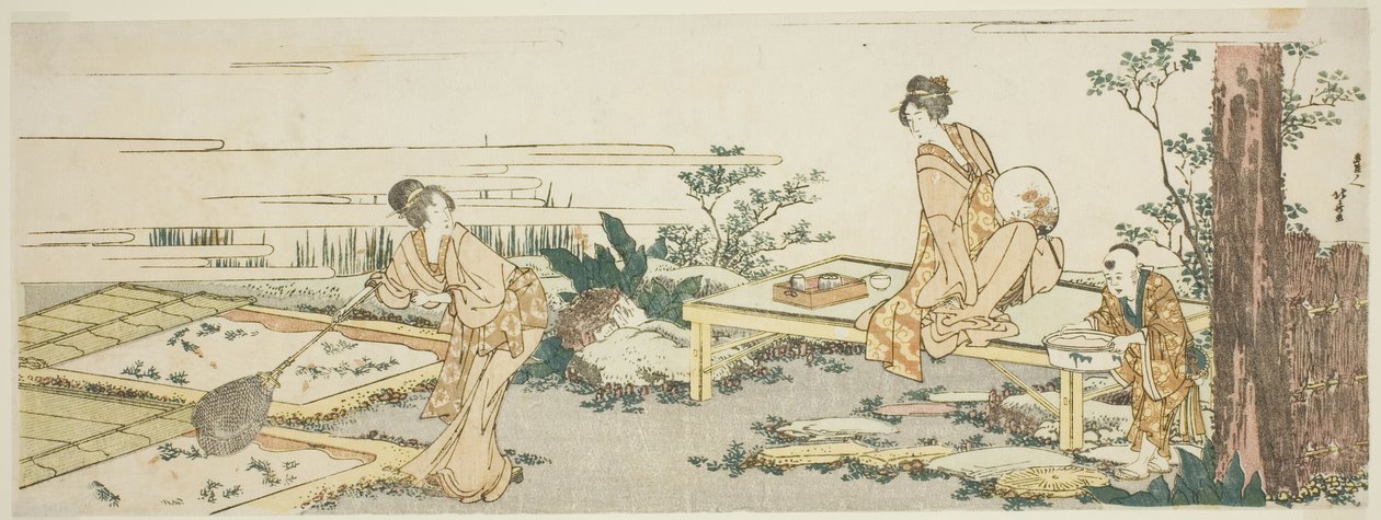 Japon balığı çiftliği by Katsushika Hokusai